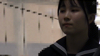 y017【紺セーラー緑リボンちゃん 17】幾野まち エロGIF 1