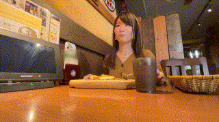 hmdnc585【りな】大原理央 エロGIF 1